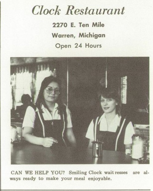 Clock Restaurant - Yearbook Ad B (newer photo)